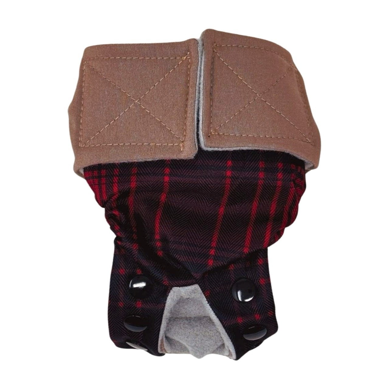 Barkertime Plaid to the Bone Dog Diaper Snappy