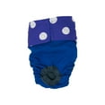 thumbnail image 1 of Barkertime Purple Polka Dot on Blue Dog Diaper, 1 of 6