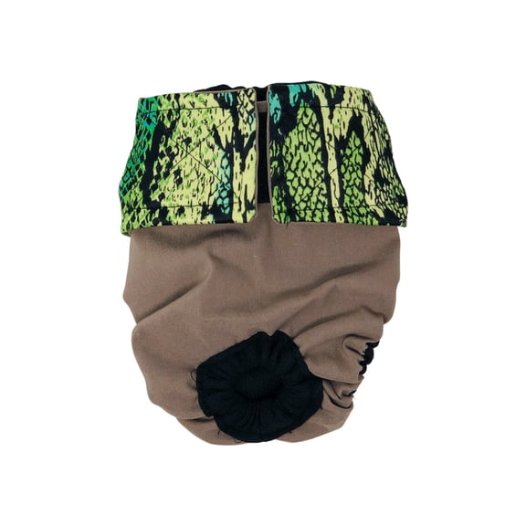 Barkertime Rainforest Python on Brown Dog Diaper