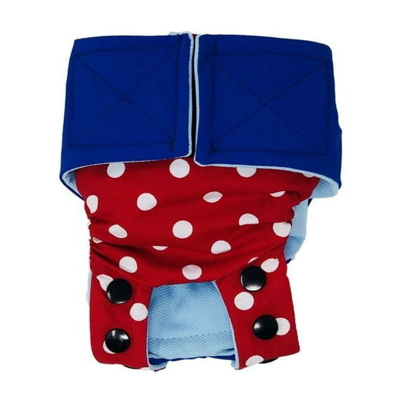 Barkertime Red Polka Dot Dog Diaper Snappy