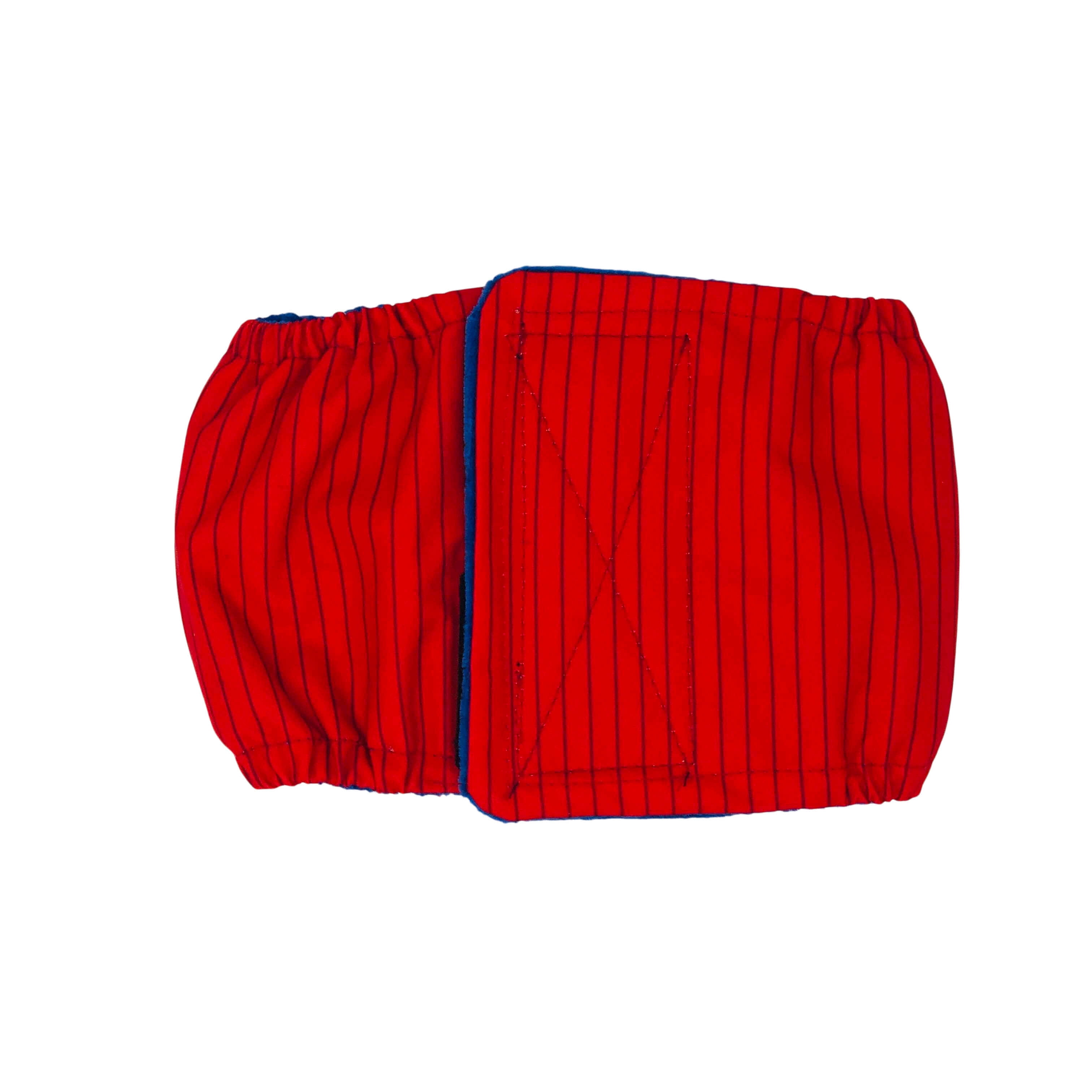 Barkertime Red Stripes Premium Waterproof Washable Dog Belly Band Male Wrap - Made in USA