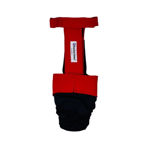 Barkertime Red and Black Dog Diaper Overall