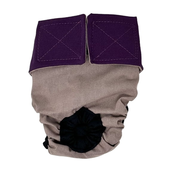 Barkertime Regal Purple on Beige Cat Diaper