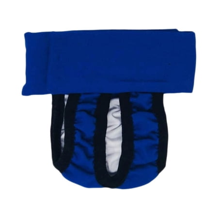 Barkertime Royal Blue Washable Cat Diaper Pull-up - Made in USA