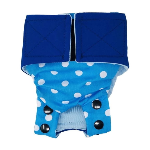 Barkertime Sky Blue Polka Dot Cat Diaper Snappy