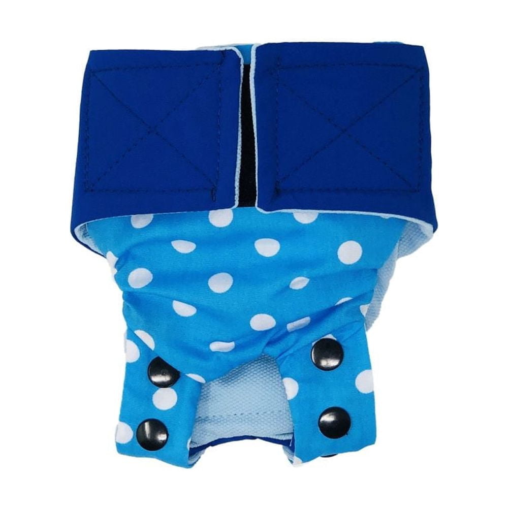 Barkertime Sky Blue Polka Dot Dog Diaper Snappy