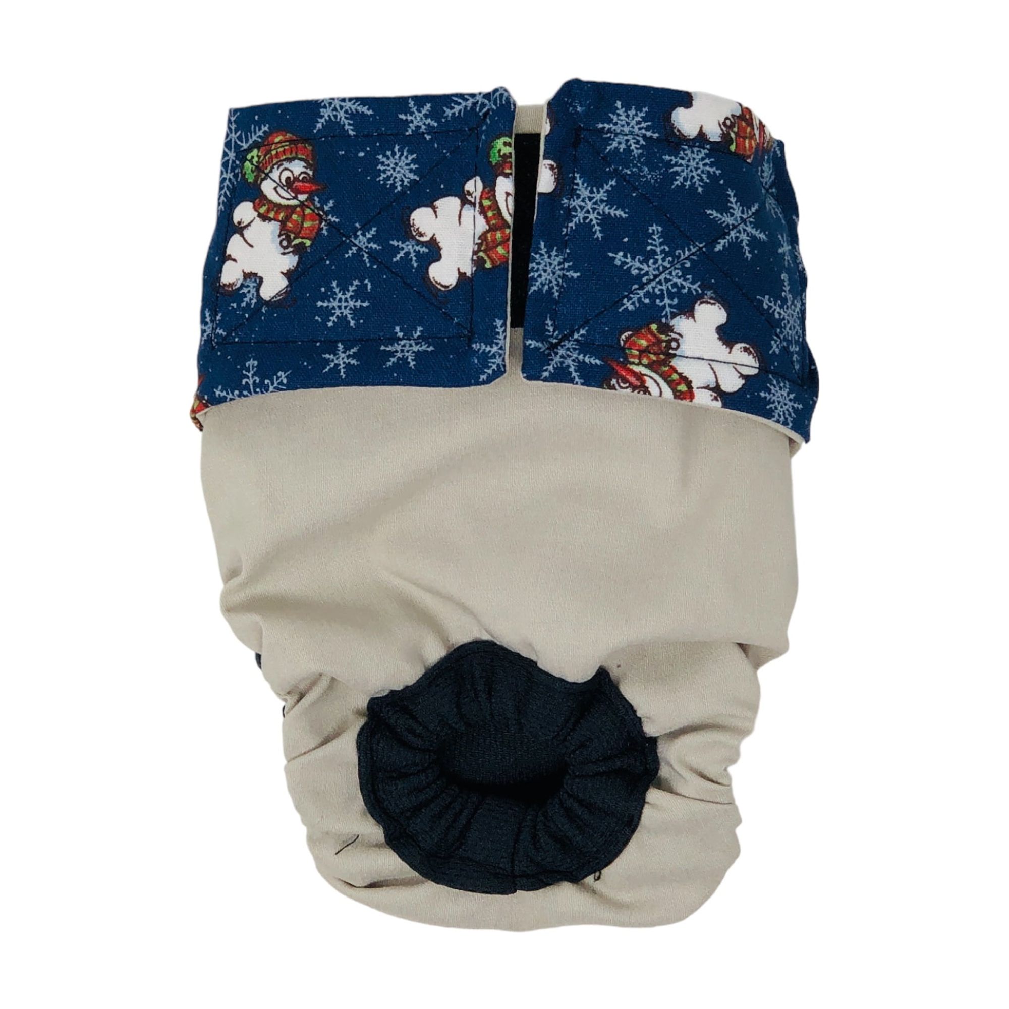Barkertime Snowman Winter Wonderland on Frosty Cream Dog Diaper