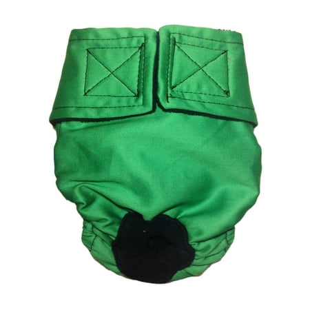 Barkertime Solid Green Washable Dog Diaper - Made in USA