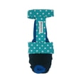 thumbnail image 1 of Barkertime Turquoise Blue Polka Dot on Blue Dog Diaper Overall, 1 of 7
