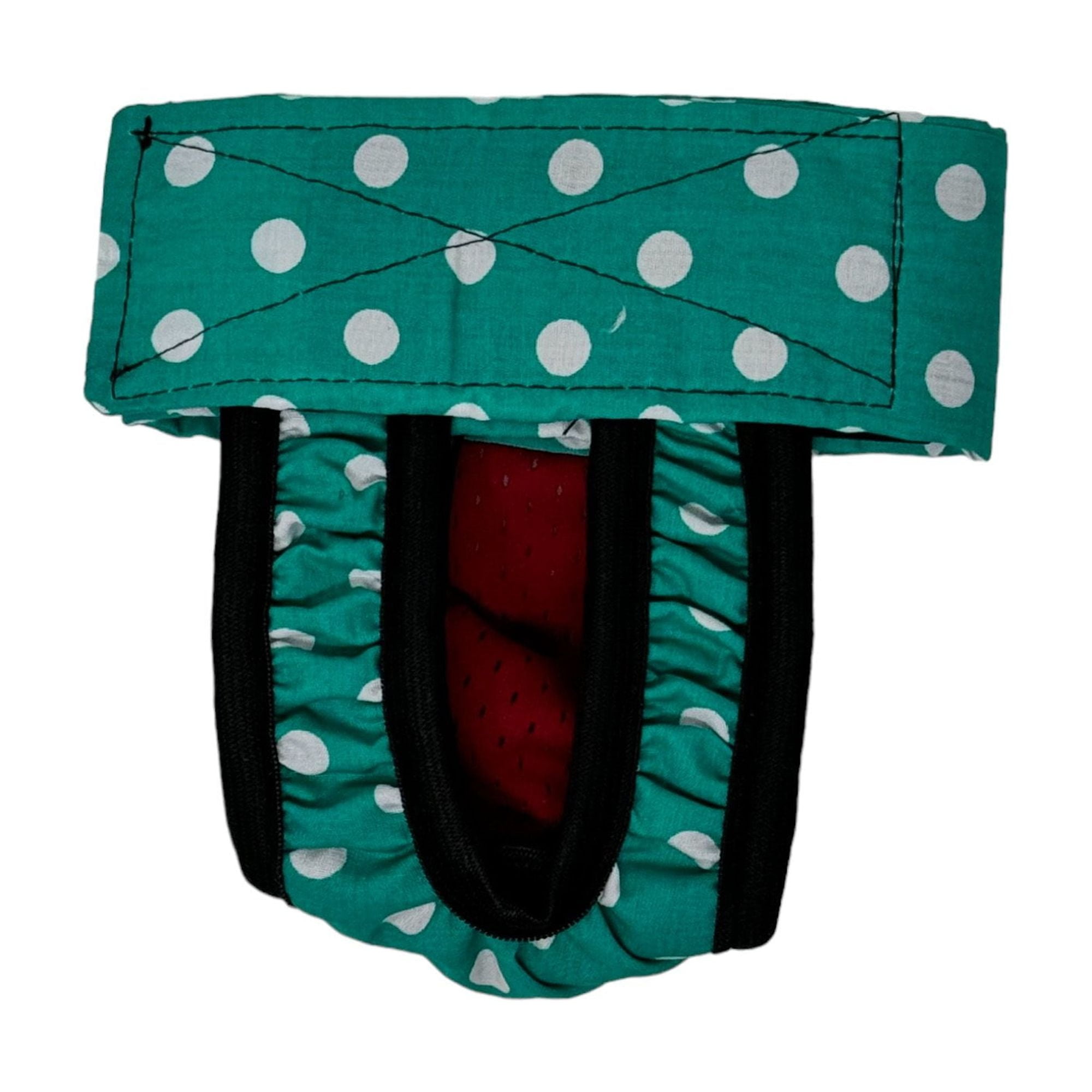 Barkertime White Polka Dot on Turquoise Cat Diaper Pull-up