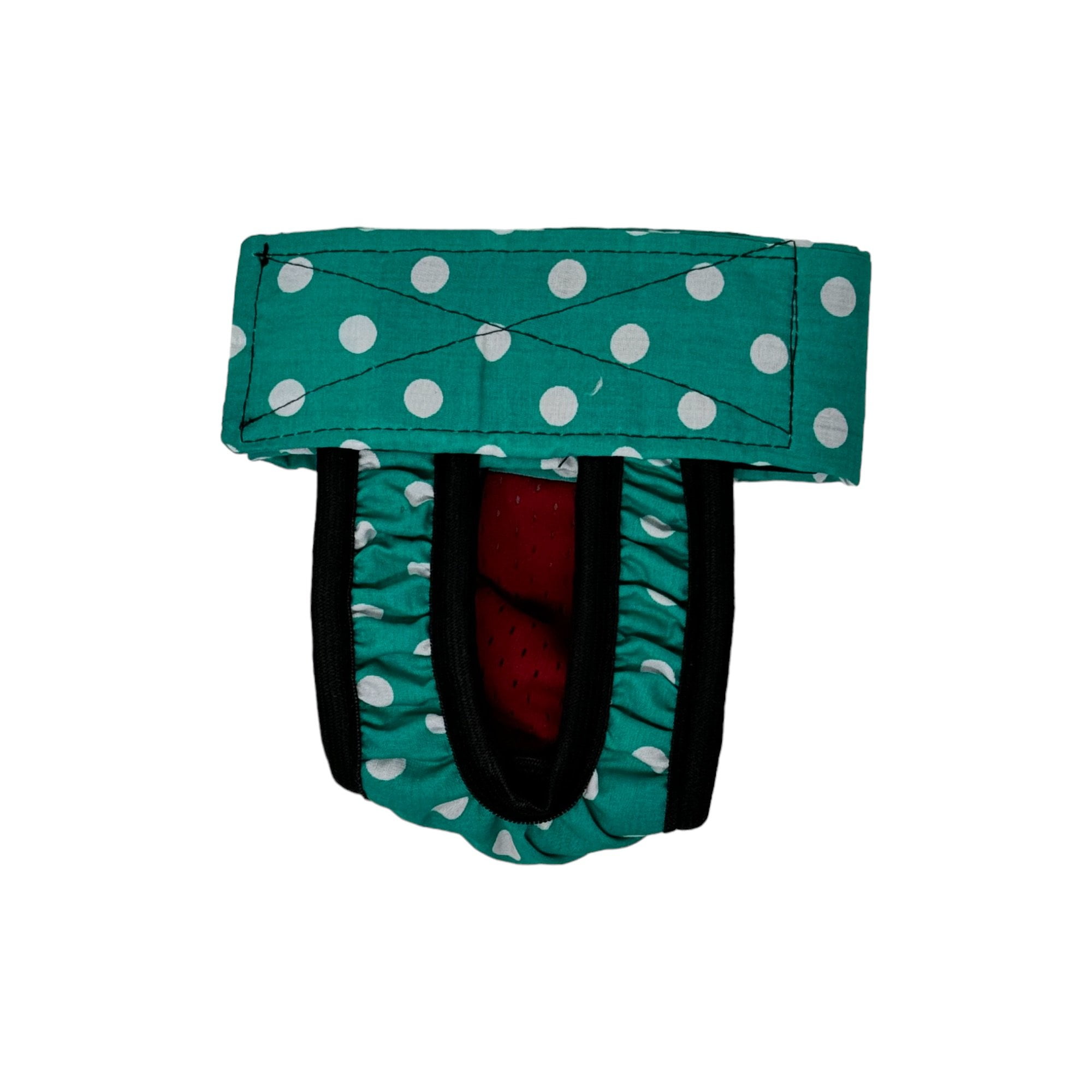 Barkertime White Polka Dot on Turquoise Dog Diaper Pull-up