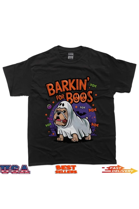 BarkinĂ¢â‚¬â„¢ for Boos Funny Halloween Dog Costume Idea T-Shirt