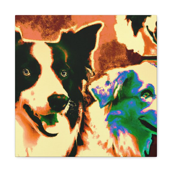 "Barking Border Collie!" - Canvas