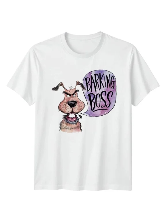 Barking Boss Grumpy Dog Animal Classic Everyday Design T-shirt