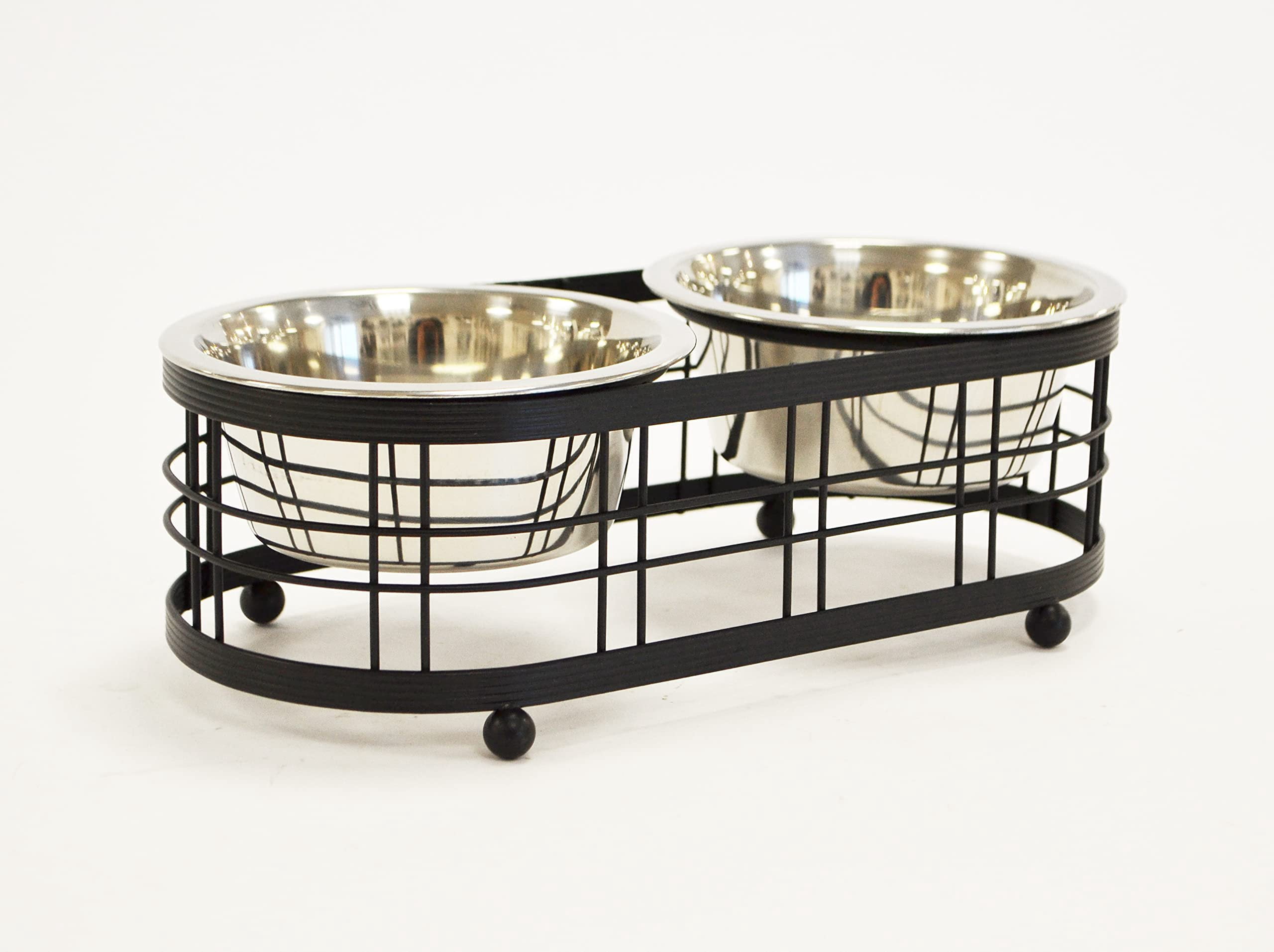 Barkley & Evans Elevated Double Pet Feeder - Stainless Steel Bowls On Metal Stand For Dogs & Cats - View #8