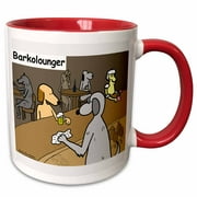 Barkolounger - Dog Bar 15oz Two-Tone Red Mug mug-2972-10