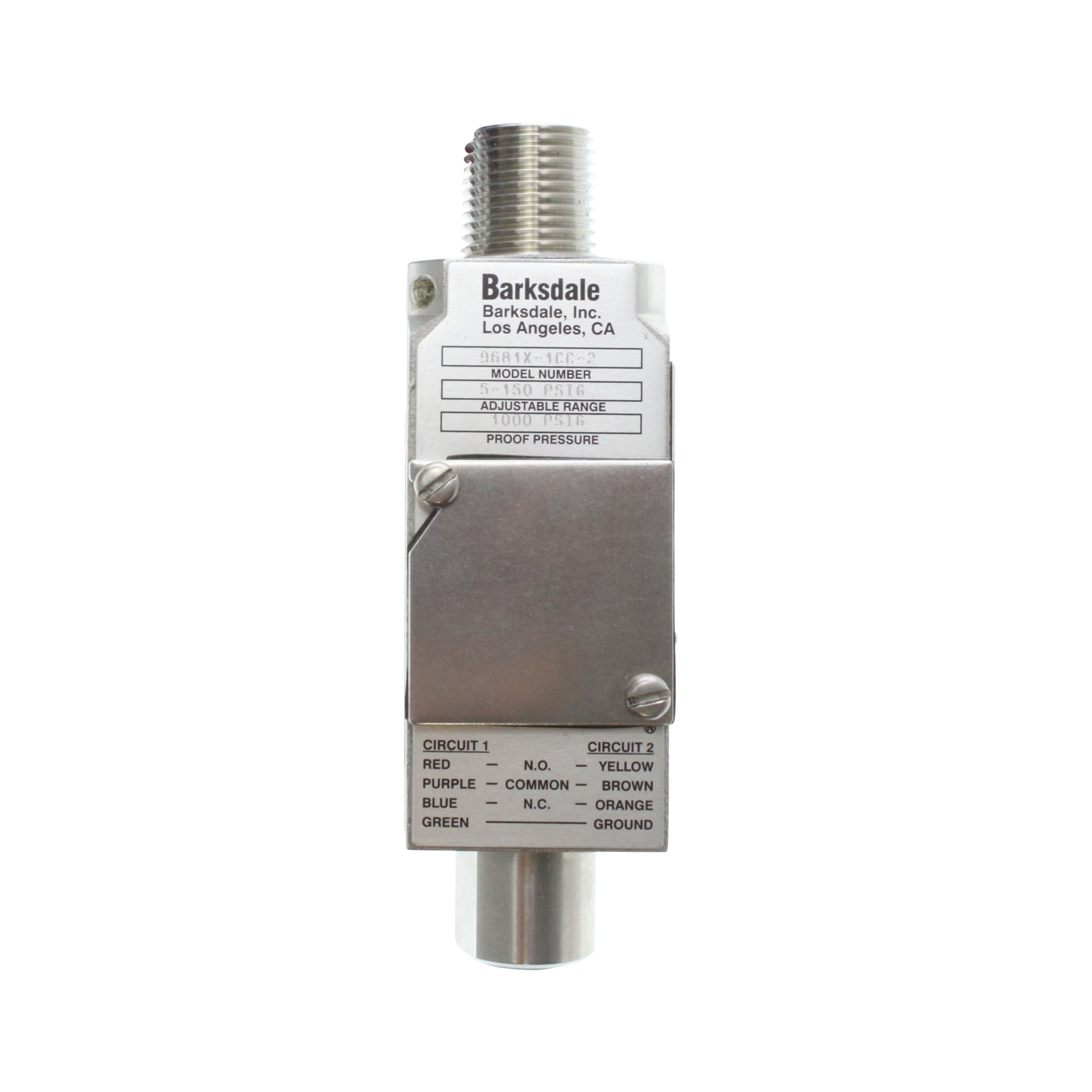 Barksdale 9681X-1CC-2 Two Channel 500/1000-PSI Explosion