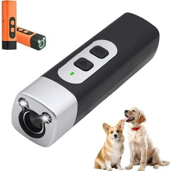 The Barkshield Pro, Bark Shield Anti Barking Device for Dogs, Dog Bark Deterrent Device with LED Flashlight, Suitable for Training to Improve Bad Behavior (Orange*1)
