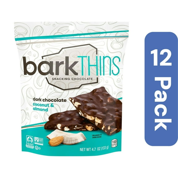 Barkthins Dark Chocolate Coconut Almond 4.7 oz (Pack Of 12)