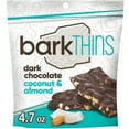 thumbnail image 1 of barkTHINS Dark Chocolate, Coconut and Almond Snacking Chocolate, Bag 4.7 oz, 1 of 9