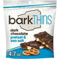 thumbnail image 1 of Barkthins Dark Chocolate, Pretzel and Sea Salt Snacking Chocolate, Bag 4.7 oz, 1 of 9