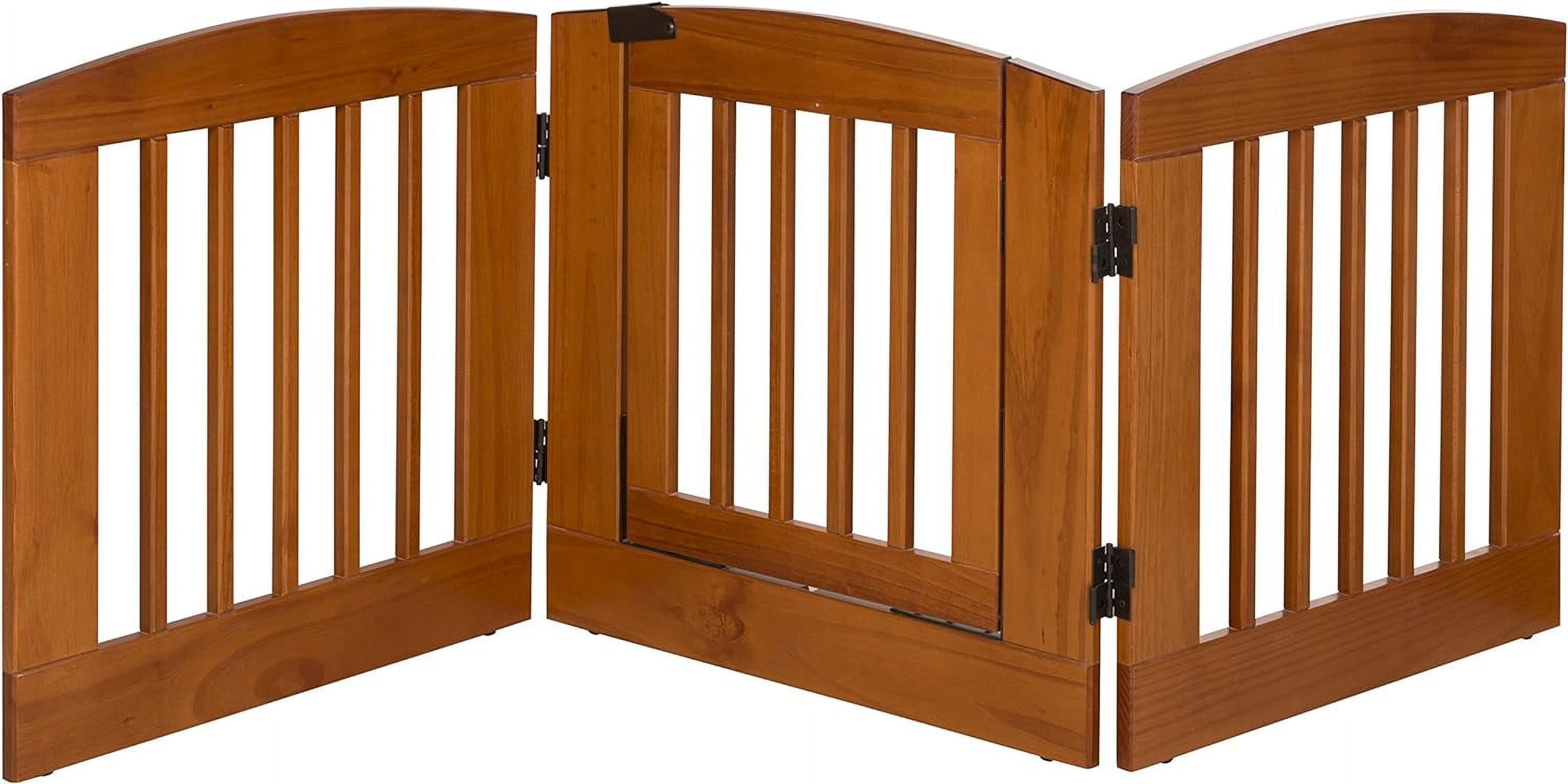 Barkwood Pets Freestanding Pet Gate With WalkThru Door And Three 24"W