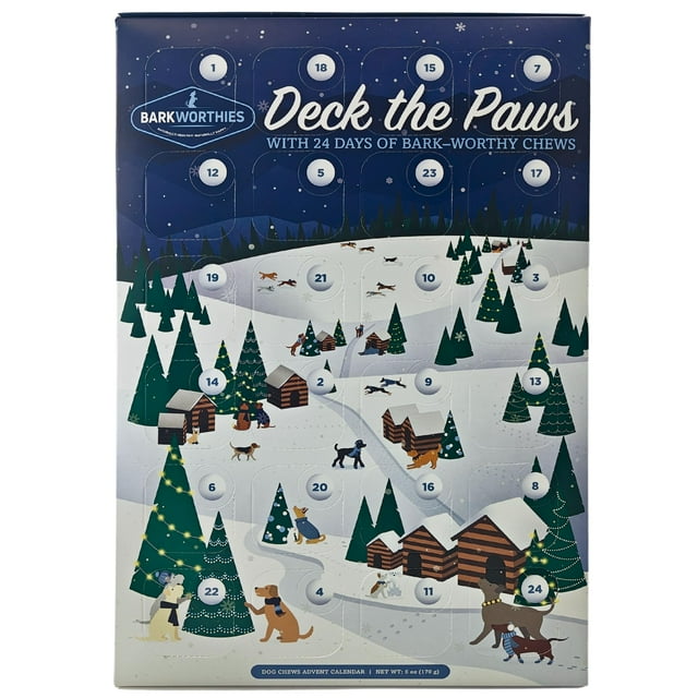 Barkworthies 2024 Dog Advent DHF10 Calendar Deck The Paws All