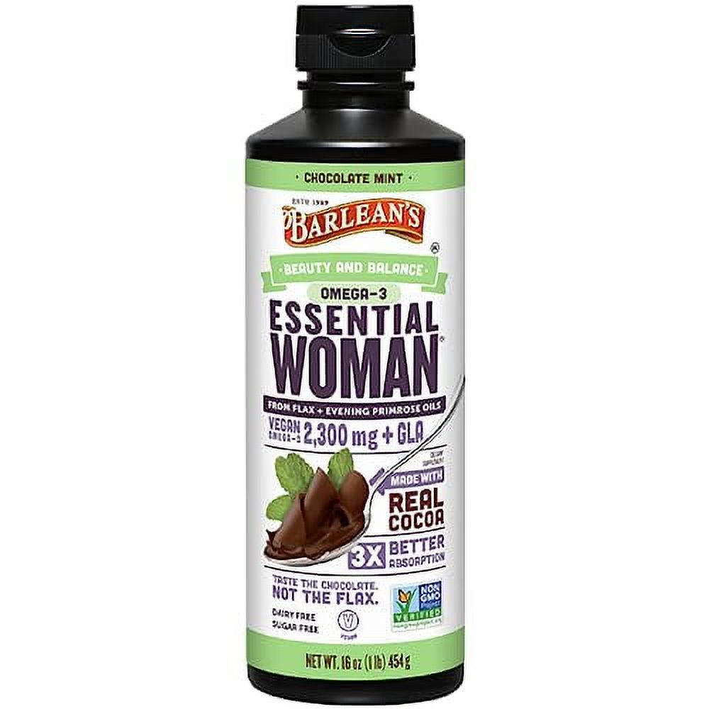 Barlean's Essential Woman Chocolate Mint Liquid Supplement from