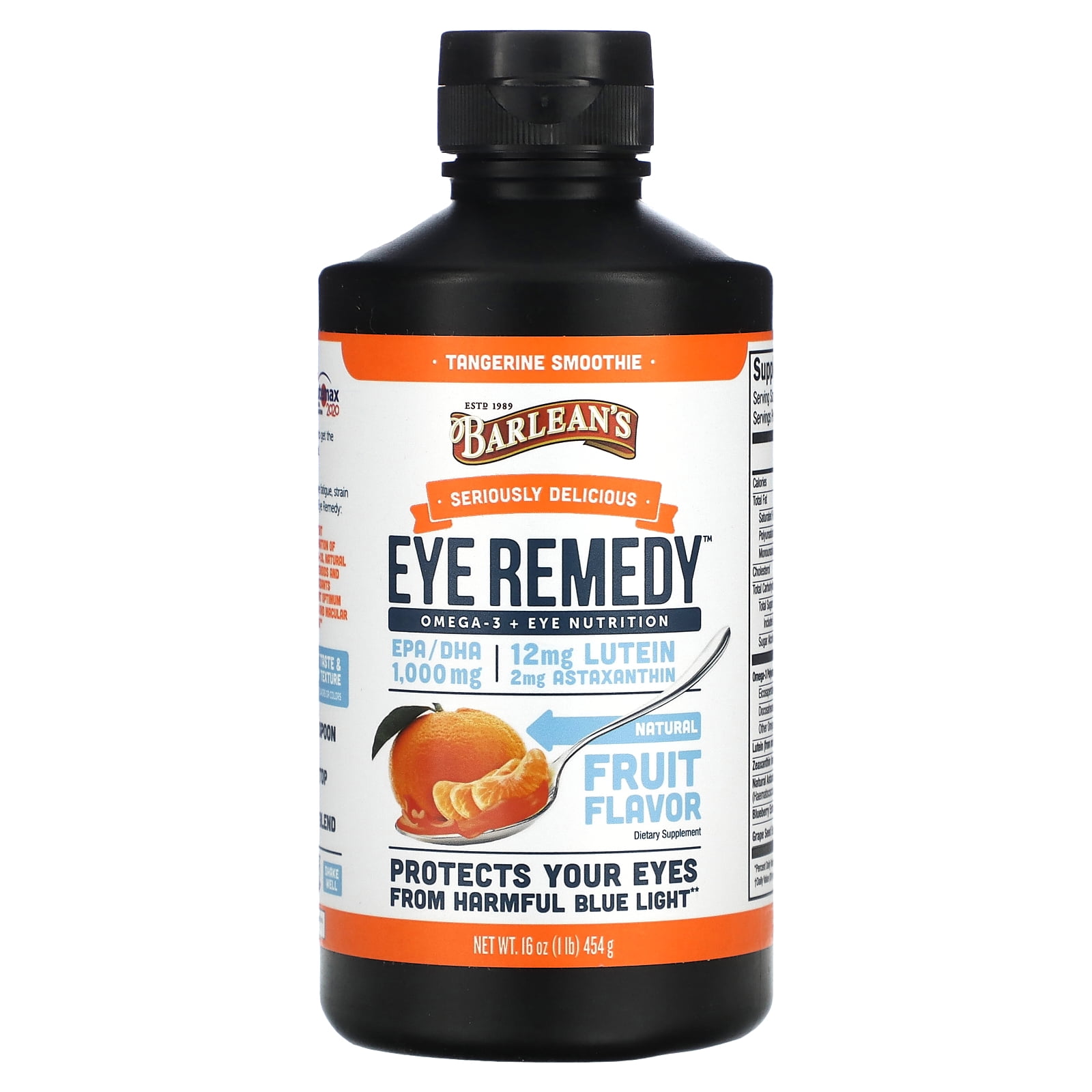 Barlean's Organic Oils Eye Remedy Tangerine Swirl 16 oz