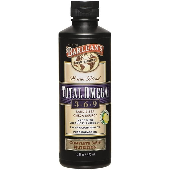 Barlean's Master Blend (Flax and Fish) Total Omega 3-6-9 Oil (16 oz)
