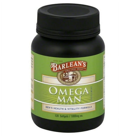 Barlean's - Omega Man Men's Health & Vitality Formula 1000 mg. - 120 Capsules