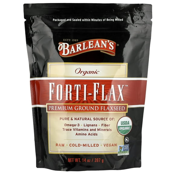 Barlean's Organic Forti-Flax Premium Ground Flaxseed 14 oz Pkg