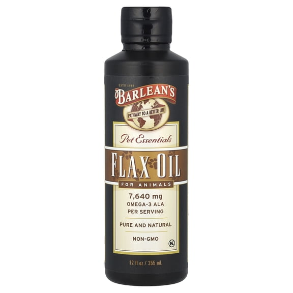 Barlean's Pet Essentials, Flax Oil For Animals, 12 fl oz (355 ml)