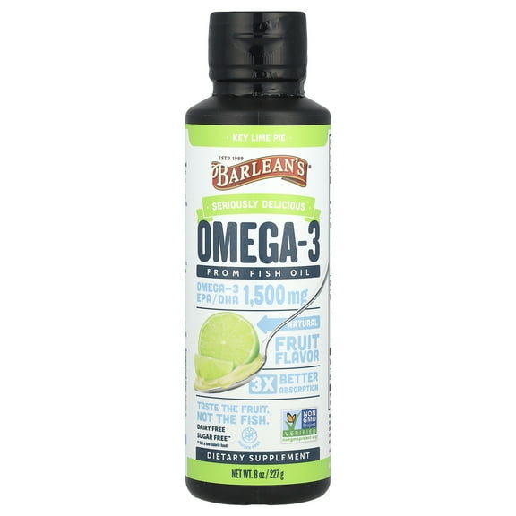 Barlean's Omega-3 From Fish Oil, Key Lime Pie, 8 oz (227 g)