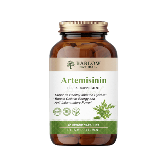 Barlow Naturals Artemisinin with BioPerine, 100 mg Artemisinin & 5 mg Black Pepper Extract, Immune Support & Cellular Wellness, Herbal Supplement, 60 Veggie Capsules