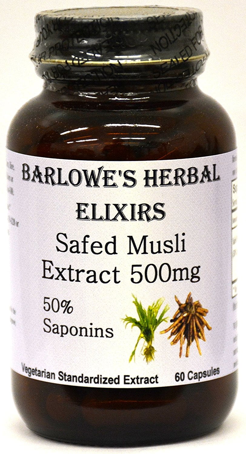 Barlowe's Herbal Elixirs Safed Musli Extract 50 Saponins 60650mg