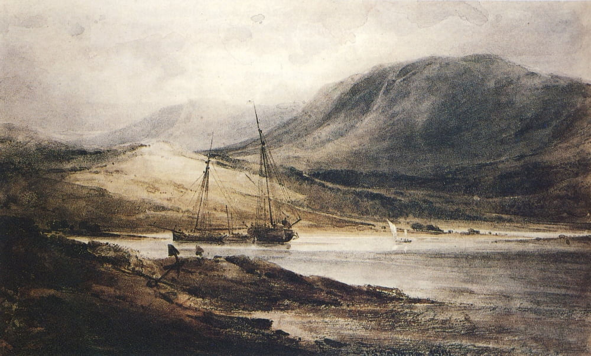 Barmouth Estuary Canvas Art - John Sell Cotman (24 x 36)