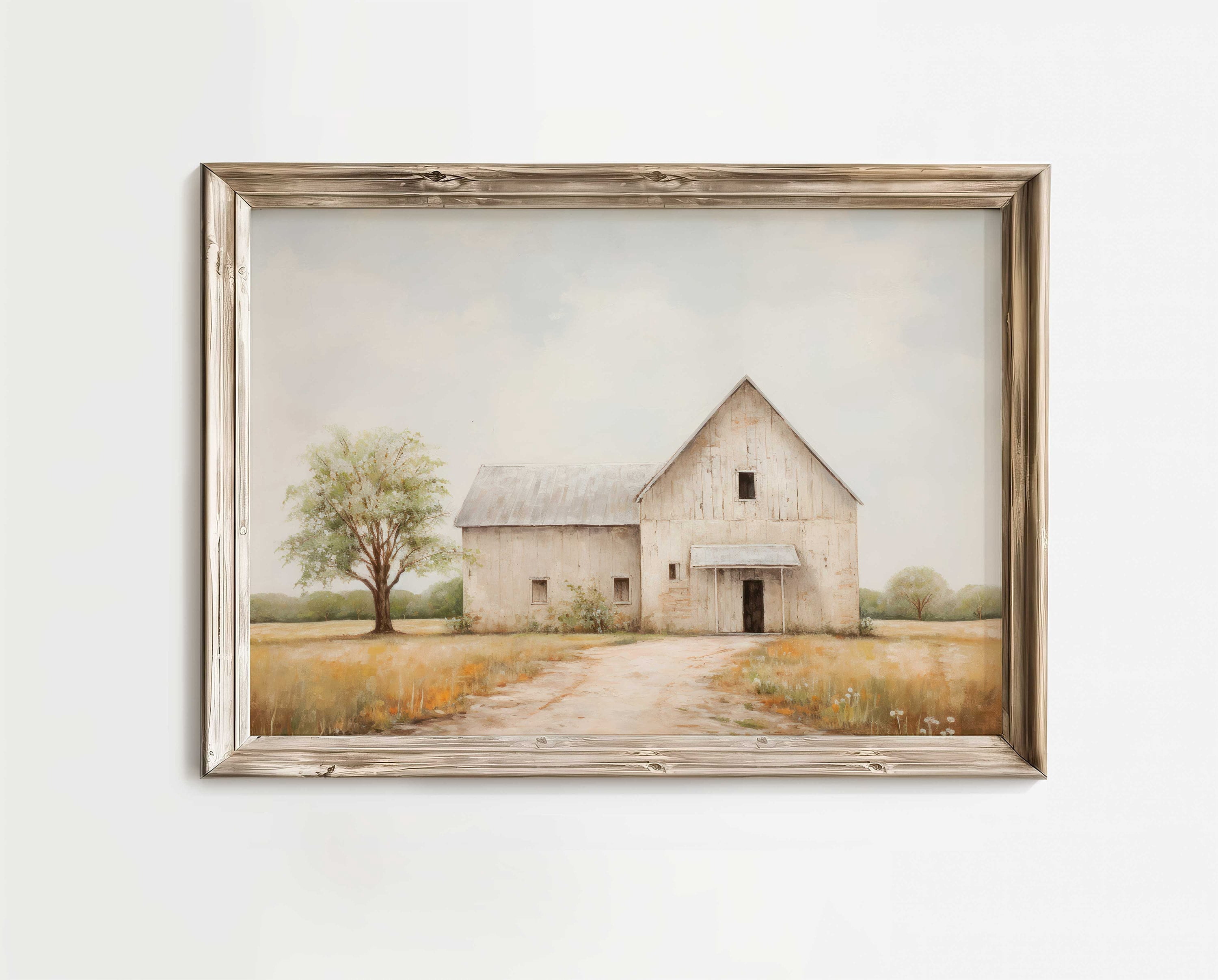 Barn Art Print, Vintage Countryside Print, Farm Theme Wall Decor, Old ...