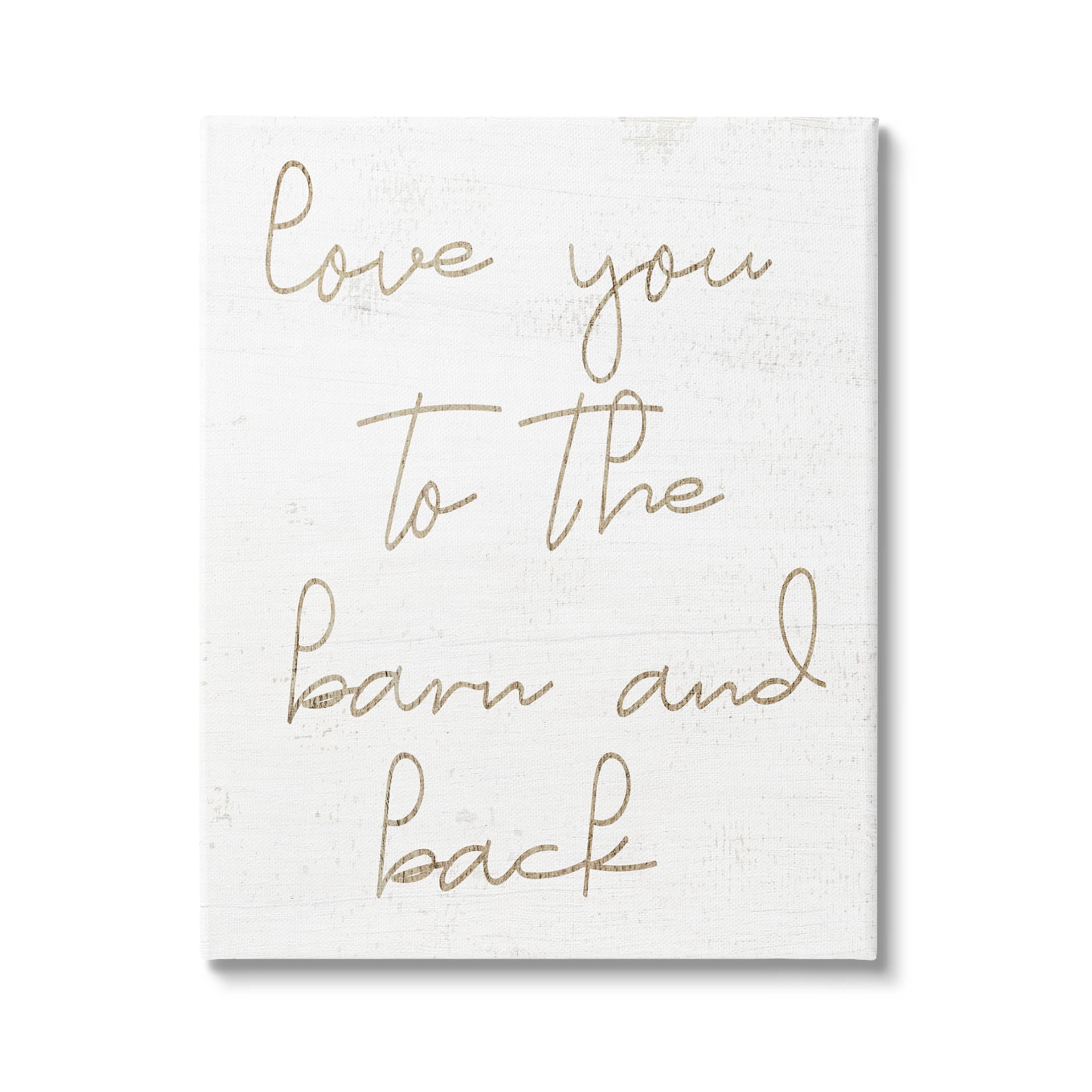Barn & Back Romance Phrase Inspirational Graphic Art Gallery Wrapped Canvas Print Wall Art