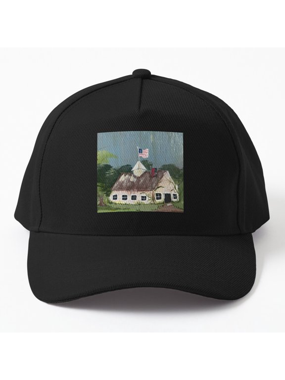 Barn Baseball Cap, Farm Building Agriculture Graphic Design, Classic Rural Everyday Hat