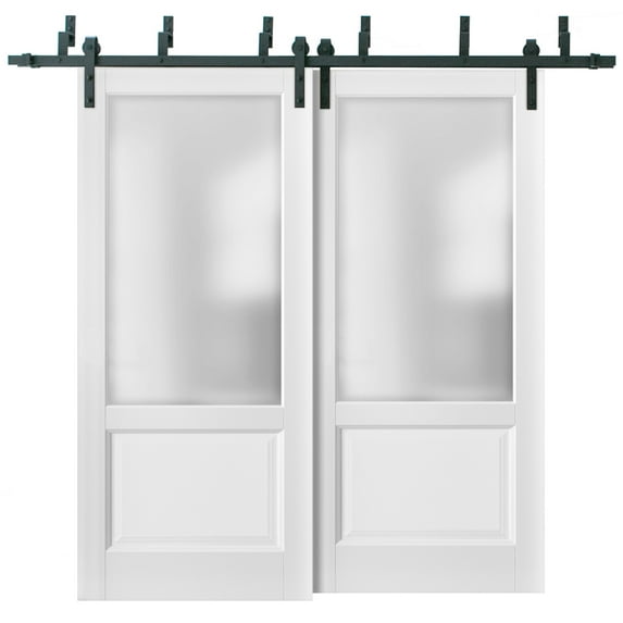 Barn Bypass Doors 64 x 84 with 6.6ft Hardware