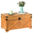 thumbnail image 1 of Barn Design Large Decorative Farmhouse Wooden Storage Trunk Chest, 1 of 8