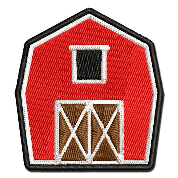 Barn Doodle Applique Multi-Color Embroidered Hook & Loop Patch - 3 Inch Medium