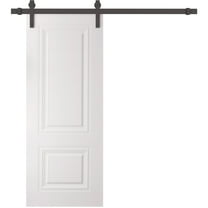 Barn Door 36 x 80 inches | SELECT 2779 White | 6.6FT Rail Track Heavy Hardware Set | Solid Panel Interior Doors