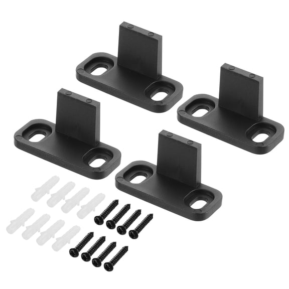 Barn Door Floor Guide, 4Pack - POM Sliding Barn Door Hardware, Flush Design Bottom Flat Swing Stopper Non-slotted