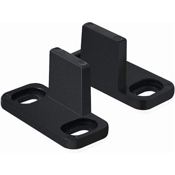 Barn Door Floor Guide, Matte Black Metal Floor Mounted Bottom Guide Hardware Adjustable for Sliding Doors (2 Pack)