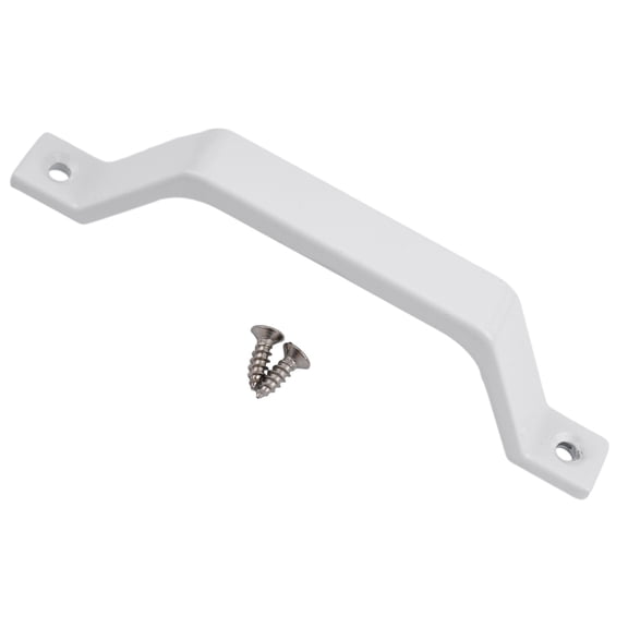 Barn Door Handle Heavy Duty Black Aluminum Alloy for Sliding Gate Shed Garage Cabinet Door Exterior and Interior(White without base)