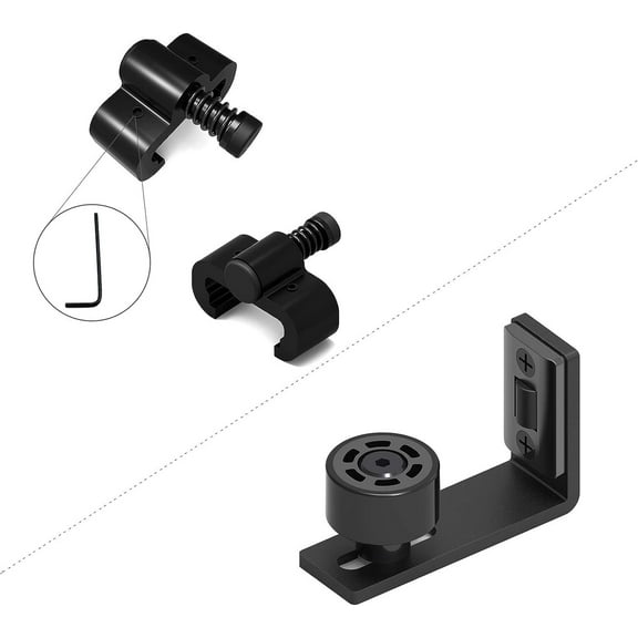 Barn Door Hardware Buttom Floor Guide & Barn Door Stopper for Sliding Barn Wood Door