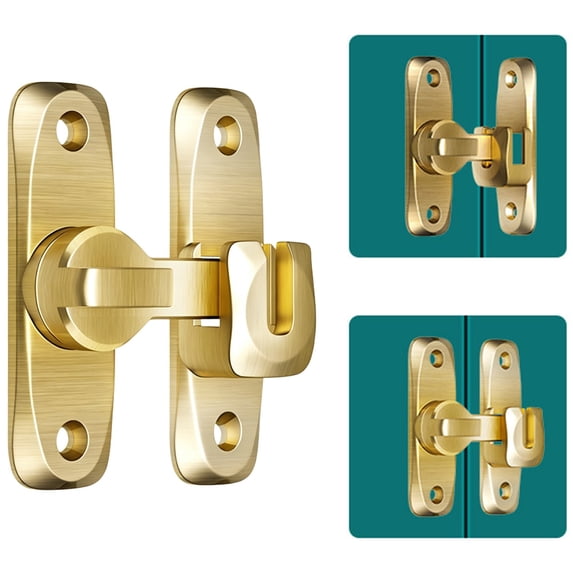Barn Door Latches,Silver 90/180 Degree Gate Lock,Zinc Alloy Right Angle Door Lock Latch,Flip Gate Latches Hardware,Door Security Sliding Door Latch Lock fo Cabinets,Bathroom,Barn Door 1 set