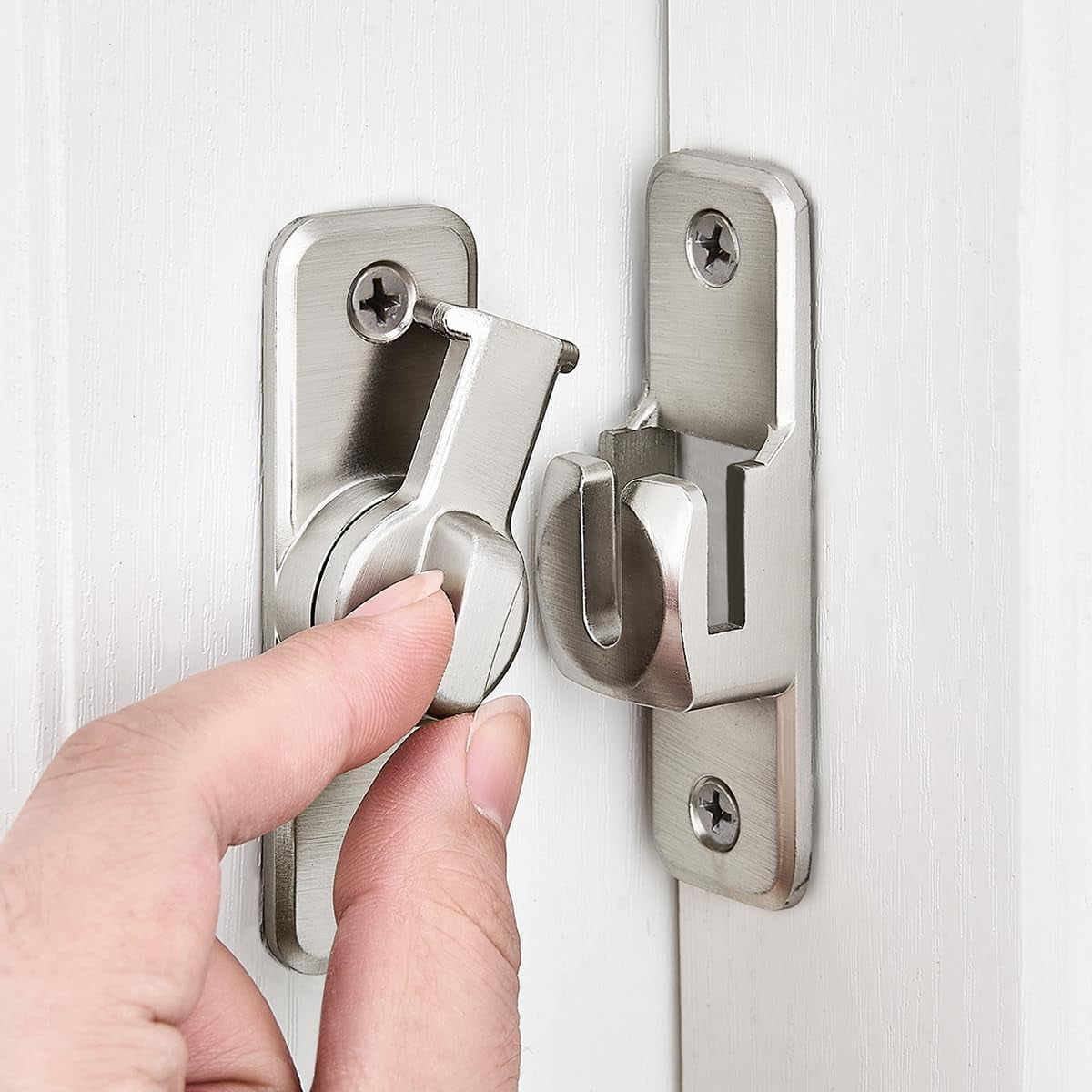Barn Door Latches,Silvery 90/180 Degree Gate Lock,Zinc Alloy Right ...